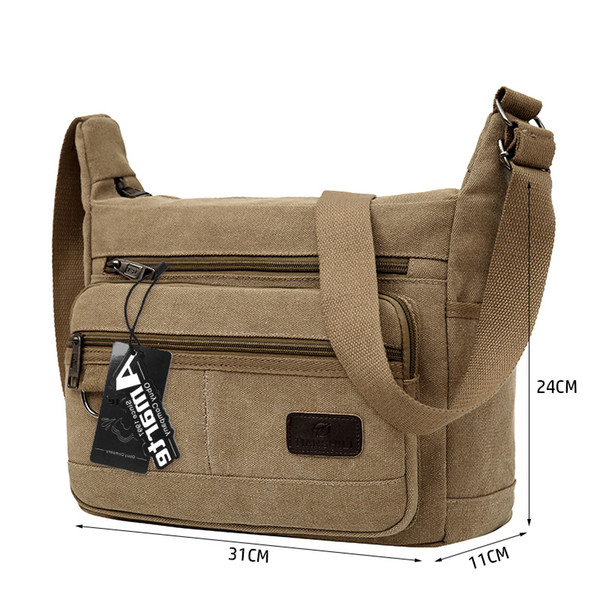 Amarte 2018 New Fashion Vintage Men Canvas Handbags High Quality Men Shoulder Male Big Capacity Messenger Bags