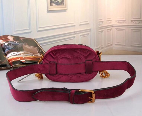 Velvet Fannypack 2020 New Women Bag Chest bumbag Designer Sac Banane Waist Bags Fanny Packs Lady's Belt Bag Women's Famous Brand Handbags