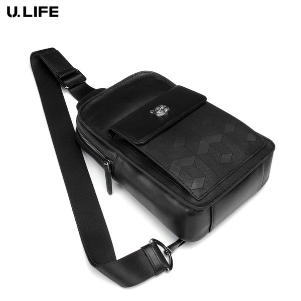 Man's Messenger Bag Men Shoulder Leather Chest Bags Crossbody Business Messenger Bags Male Leisure Travel Bag J50