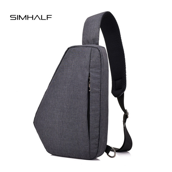 SIMHALF Fashion Nylon Fabric Crossbody Bags for Men Messenger Chest Bag Pack Casual Bag Waterproof Single Leisure Shoulder