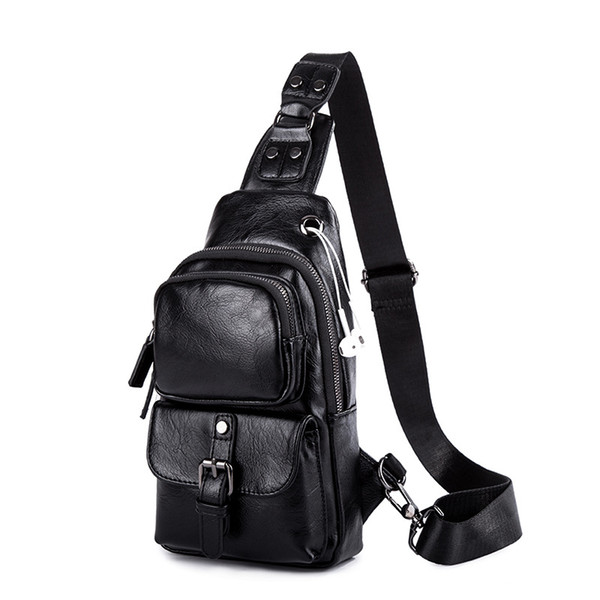 2019 New Men's Sports package of chest bag Leisure oblique bags