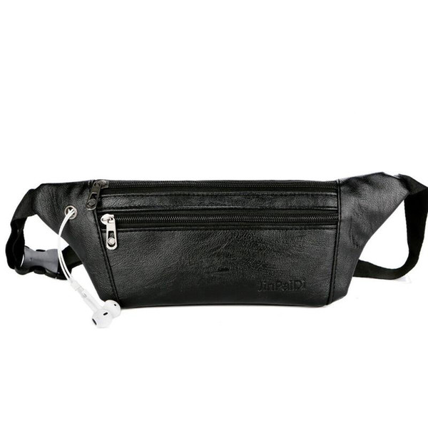 Classic Men's Waist Bag Fashion PU Leather England Style Belt Bag Casual Sports Chest