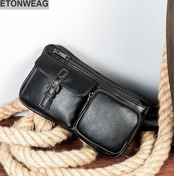 Factory independent brand men bag summer new leather sports waist pack outdoor leather leather casual men waist fashion mobile phone bag