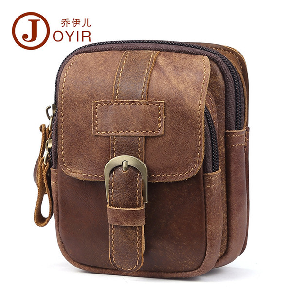 Retro fashion leather men's purses outdoor leisure multifunctional men's bags wear belts mobile phone pockets bags Fashion