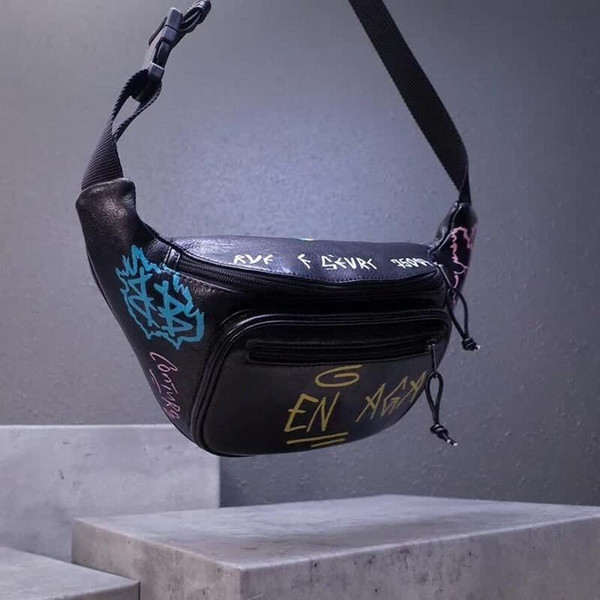 The new 2020 cowhurn-textured graffiti Fanny pack is super soft and popular with the public. Free global delivery from the factory.