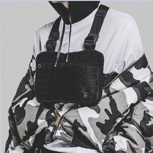 dropshiping Black Chest Rig Bags Waist Bag Hip Hop