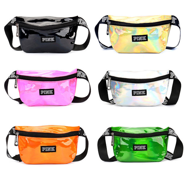 2018 women Pink bag waist bags Laser package wholesale price outdoor travel bag fanny pack bumbag summer fashion