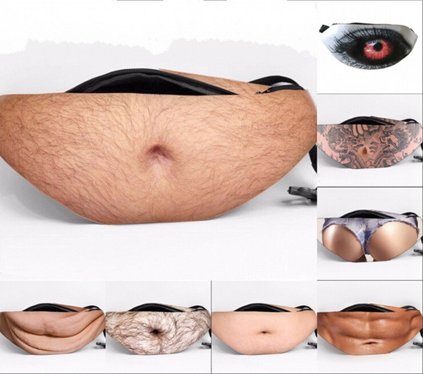 Popular Dad bod Crossbody Waist Bags Universal anti-theft invisible Beer Fat Belly Pack Fanny Bags Creative belt bag