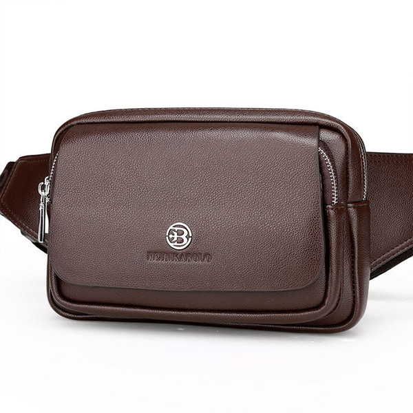 2017 New Arrival Men Waist Bag Leather Fanny Pack Belt bag Men vintage Leather Chest Bag Fashion Handbags Waist Packs