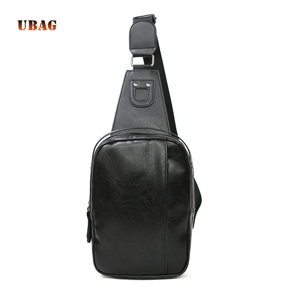 UBAG 2018 Large Capacity Man's Chest Bag Casual Crossbody Bags For Men High Quality Leather Sling Bag Shoulder Bags Chest Packs