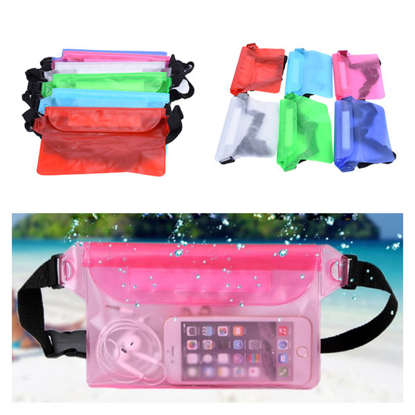 Summer Universal PVC Waterproof Waist Bag Pouch Case Underwater Dry Pocket Cover For Phone Money Large Capacity Beach Waist Pack