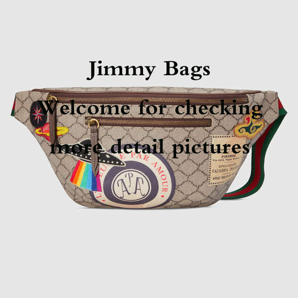 Courrier Series High Quality canvas belt bag men's day clutch casual UFO and tiger head pattern waist bag waist pack chest pack purse