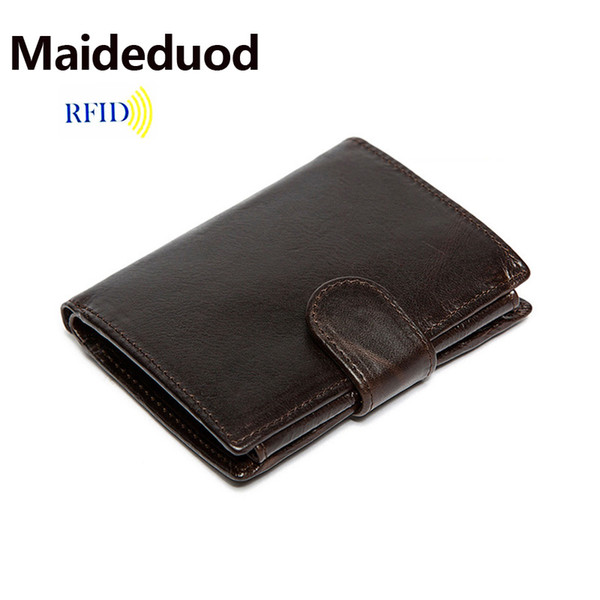 New Best QualityNew Slim Genuine Leather Mens Wallet Man Cowhide Cover Coin Purse Small Brand Male Credit&id Multifunctional Walets