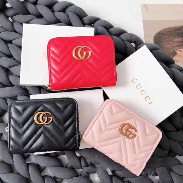 high quality Red Wallets Purse Clutch Bags Classic Brand Short Wallet Gifts For Men Women Designer Coin Purses With 3A3A3A 2018