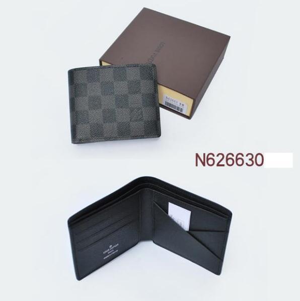 New Men Women Wallet Fashion Short Wallet High quality Leather Ladies Purse Card Holders With Box