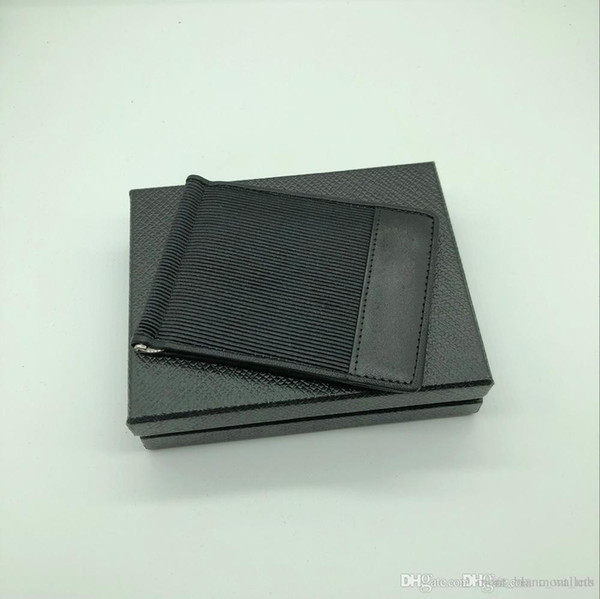 New Men's Luxury MB Leather Business Card Case Billfold Clip Black Short Credit Card Holder Pocket M T High Quality Wallet