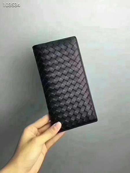 Designer Brand Mens Wallet BV Wallet Size: 19 * 10 * 1.5cm with the first layer of lambskin woven with box #305