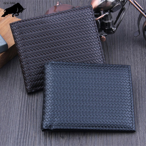 ZYD-COOL Men Wallets Famous Brand Mens Wallet Male Purse Card Cash Receipt Holder Organizer Bifold Wallet Purse Pocket