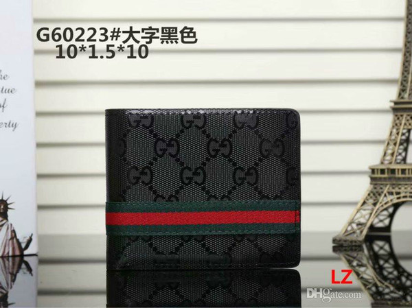 wholesale 18ss designer high quality real leather wallet card holders more letter credit card bus card wallets for men women Free Shipping