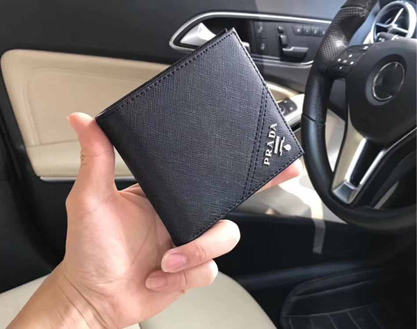 New 2018 Men Wallets Genuine Leather Designer Mens Wallet Short Purse With Coin Pocket Card Holders Free Shipping