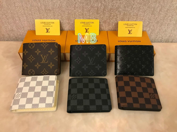 2019 Men Wallets Brand High Quality Design Wallets with Coin Pocket Purses Gift For Men Card Holder Lou‍is Vuitt‍on supre‍me Guc