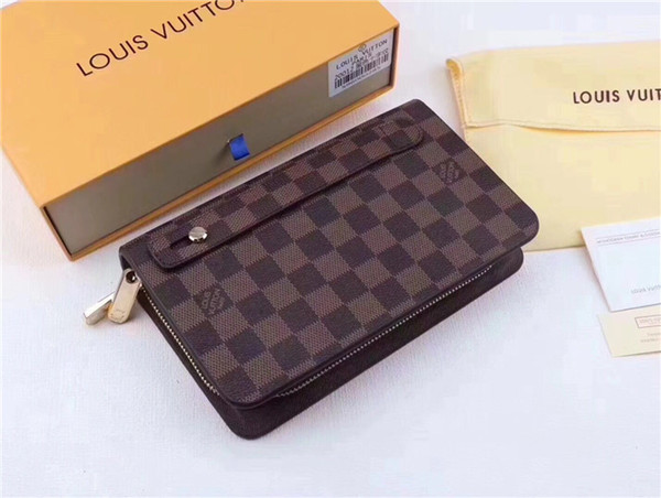 2018 wallets purse Men Wallet New Brand Leather Wallet,Fashion Men Purse Short Coin Pocket Men Purse with box