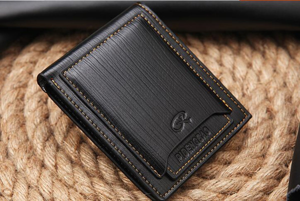 Top quality New style mens brand designer leather luxury purse wallet short cross high quality wallets for men free shipping