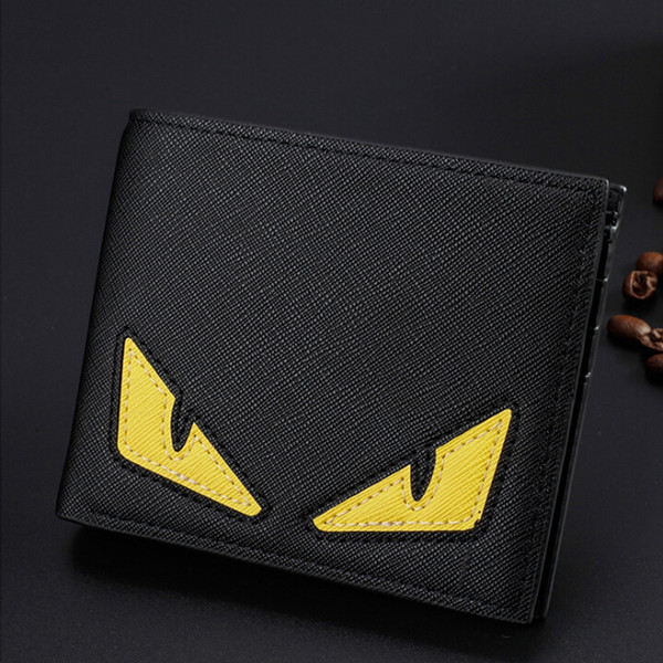 New Fashion PU Leather Mens Cluth Wallets Creative Cartoon Pattern Card Holder Small Wallets for Men