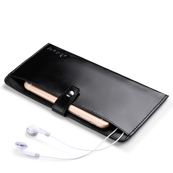 2017 New Money Clips Men's Slim Wallets Mini Small Handbag Leather Simple Leather Hand Grasping Coin Purse Mobile Phone Packet