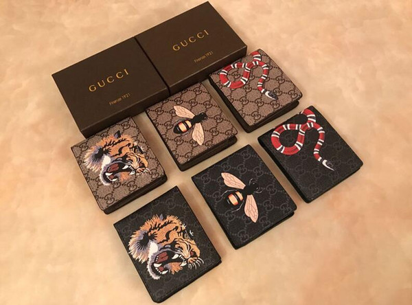 New Women Wallet Purse Fashion Animal pattern High quality Leather Men Short Wallet Card Holders