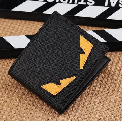 Hot sale ! New 2019 High quality New men fashion small monster wallet Men's short-style youth personality purse