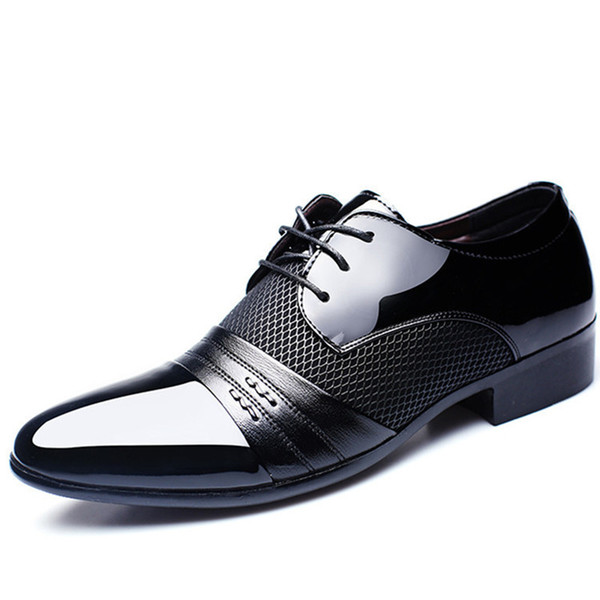 patent leather black italian mens shoes brands wedding formal oxford shoes for mens pointed toe dress shoes sapato masculino