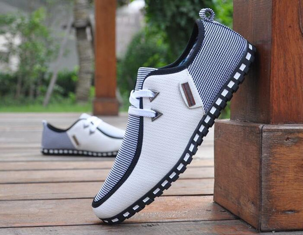 Fashion Simple Ultralight Flattie Breathable Casual Shose Lace Men Shoes British Style Non-slip Soles Sport Shoes Free Shipping