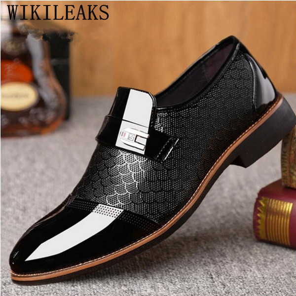 2019 formal shoes men loafers italian wedding shoes men dress italian leather oxford for elegant ayakkabi