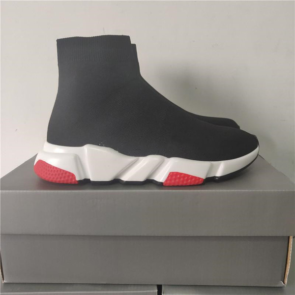 Designer Sneakers Speed Trainer Black Red Gypsophila Triple Black Fashion Flat Sock Boots Casual Shoes Speed Trainer Runner