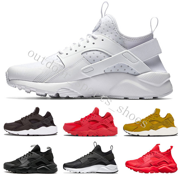 Stock X Designer Sneakers Huarache 1.0 Trainers Triple Black White Oreo Cool Grey Olive Running Shoes Huraches 4.0 4s Runner Shoes Eight