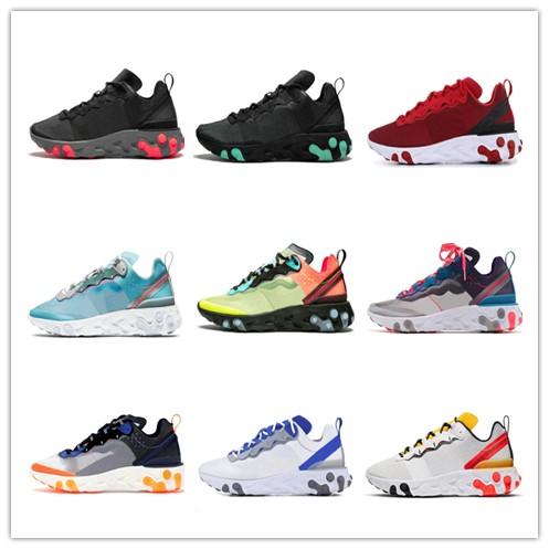 2020 react element 87 55 running shoes for men women Light Bone triple black royal Solar Team red mens trainers sports