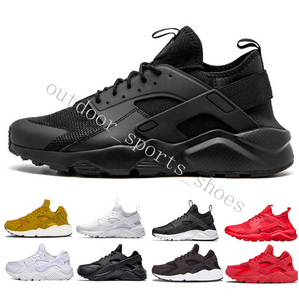 Stock X Designer Sneakers Huarache 1.0 Trainers Triple Black White Oreo Cool Grey Olive Running Shoes Huraches 4.0 4s Runner Shoes Eightfive