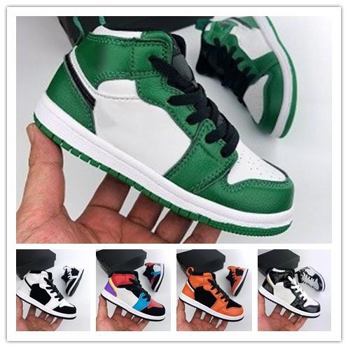 2019 1 1s Kids Basketball Shoes PreSchool Signed High Youth Chicago New Born Baby Infant Toddler Trainers Small Boys Girls Sneaker