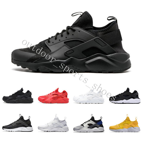 Stock X Designer Sneakers Huarache 1.0 Trainers Triple Black White Oreo Cool Grey Olive Running Shoes Huraches 4.0 4s Runner Shoes Eightsix