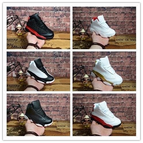 Cheap kids 13s low basketball shoes black orange red terracotta boys girls Youth kids J13 jumpman 13 XIII sneakers baby boots