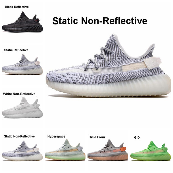 2020Kanye Reflective Yecheil Yeezreel West Shoes Cloud White Citrin Black Static Clay Outdoor Red Beluga Zebra womens men designer trainer36