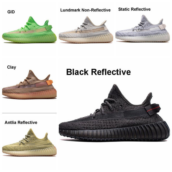 Lundmark Full Reflective V2 Antlia Synth Static Black Grey Kanye West GID Clay True Form Running Shoes Designers Sneakers Bred Zebra Size 13