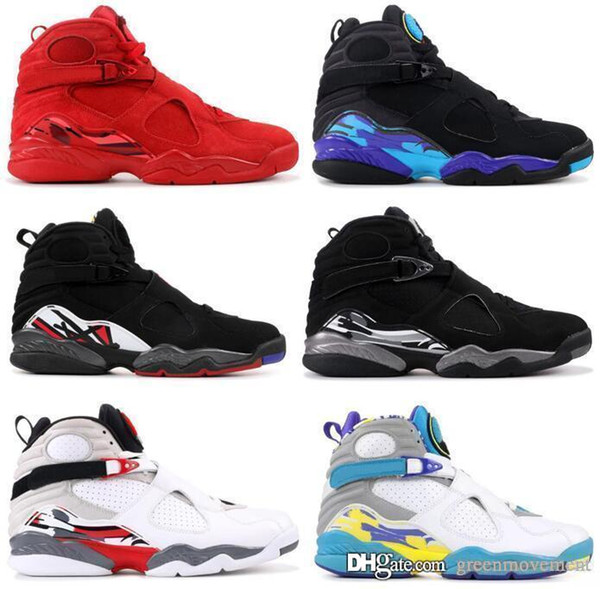 2019 New 8 8s Men Basketball Shoes Valentines Day 3M White Aqua Chrome Countdown Pack PLAYOFF Aqua Mens Trainer Sports Sneaker 7-13