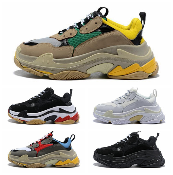 NEW Designer Daddy comfoTriplcute 17FW Triple s Sneakers for men women black red white green Casual Dad Shoes tennis increasing shoe on sale