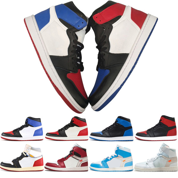 2019 1 top 3 Mens Basketball Shoes Chicago Bred Banned Black Toe Royal Blue Fragment Not For Resale 1s men sports sneakers designer trainers