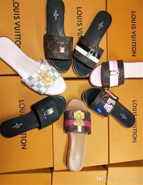 8 Photos Find Similar 44 Men Women Sandals Designer Shoes Luxury Slide Summer Fashion Wide Flat Slippery With Thick Sandals Slipper Flip Flo