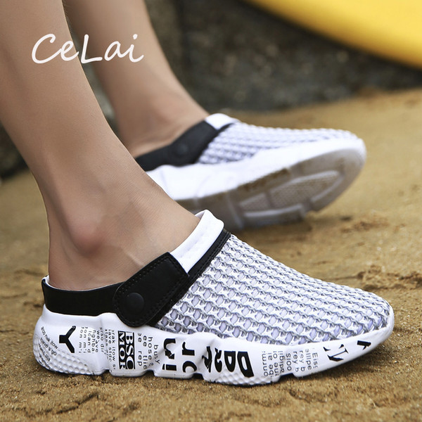 CeLai Size 39-46 Summer Mesh Shoes Men Sandals Beach Slippers Male Sneaker Man Zuecos Sandalias Zapatos Hombre A-032