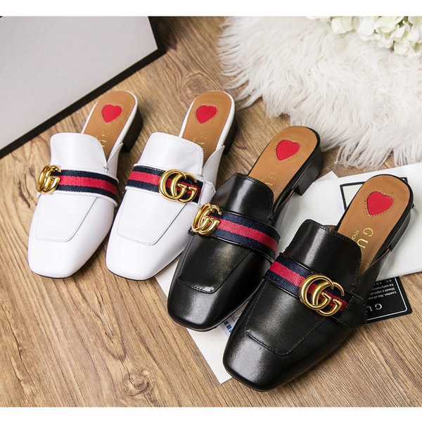 2019 designer slides Brand Men Women Sandals luxury Slippers Flip Flops Rihanna ace women sandals Non-slip designer Slippers