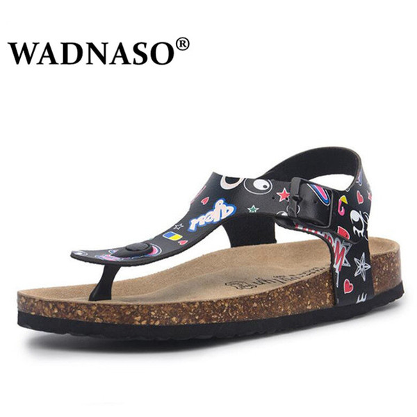 2019 New Summer Beach Cork Slippers Sandals Casual Double Buckle Sandalias Men Slip on Flip Flop Shoe drop shipping black